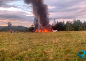 На борту самолета, который упал в Тверской области РФ находился глава «Вагнера» Евгений Пригожин
