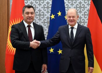Встреча Шольца и Жапарова: канцлер Германии назвал наиболее актуальное направление сотрудничества с Кыргызстаном