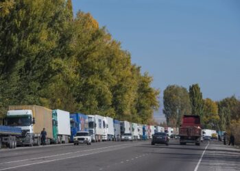 На границе Казахстана и Кыргызстана скопились сотни грузовиков — причины